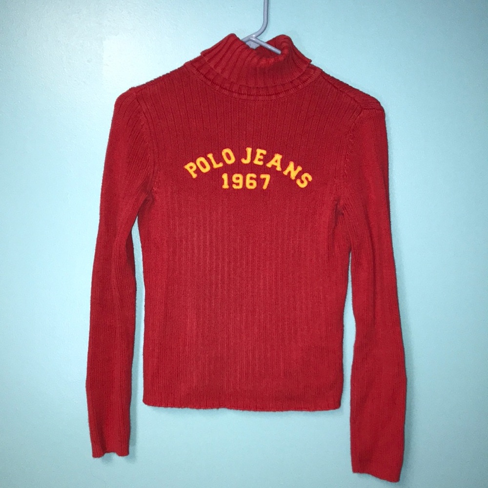 Polo Jeans 67’ Ribbed Long Sleeve Turtle Neck (S)